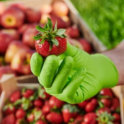 MERCATOR Gogrip Green – зеленые и прочные нитриловые перчатки с 3D текстурой - 6