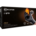 MERCATOR Gogrip Black — черные, прочные нитриловые перчатки с 3D текстурой