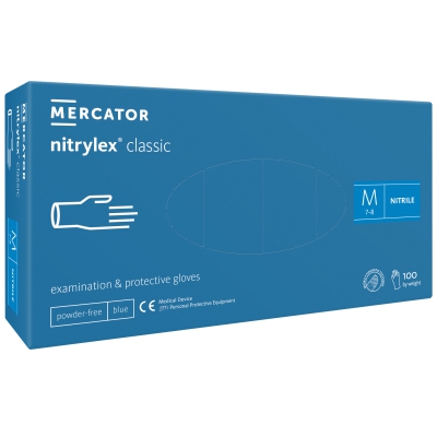 Nitrylex classic zili nitrila cimdi a100