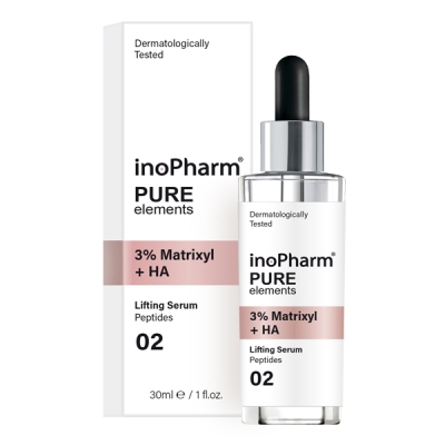 InoPharm Pure Elements sejas serums ar 3% Matrixyl un hialuronskābi (30 ml)