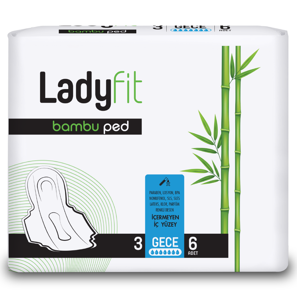 Lady Fit Bamboo Sanitary Pads (Night)