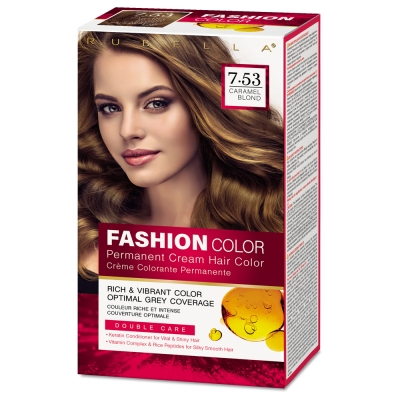 DeBa Fashion Colour 7.53 Karameļu blonda matu krāsa
