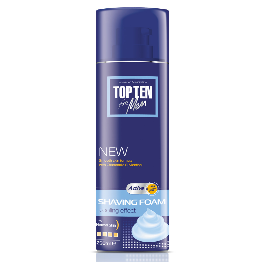 Пена для бритья Top Ten Blue Aktive для нормальной кожи