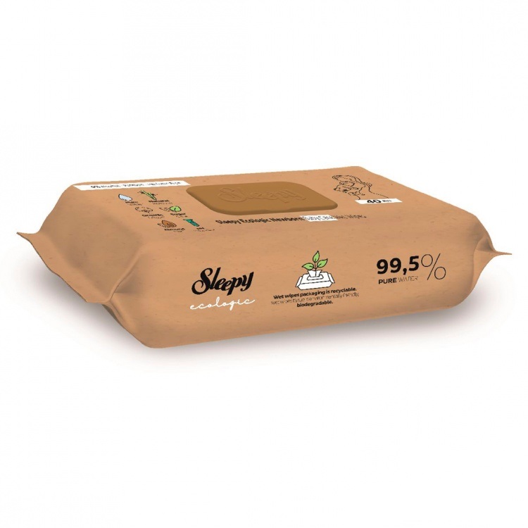 Биоразлагаемые влажные салфетки Sleepy Ecologic