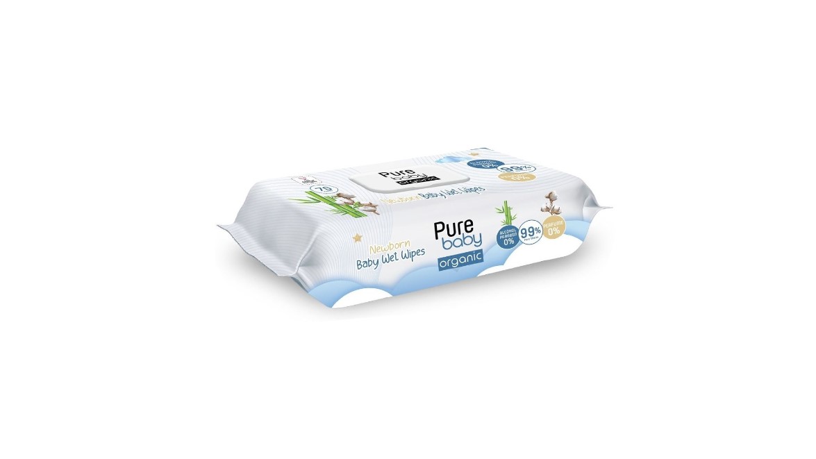 Органические влажные салфетки Pure Baby