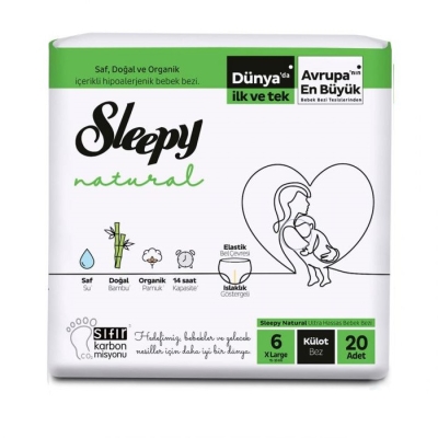 Sleepy Natural XL bērnu autiņbiksītes (20 gab.)