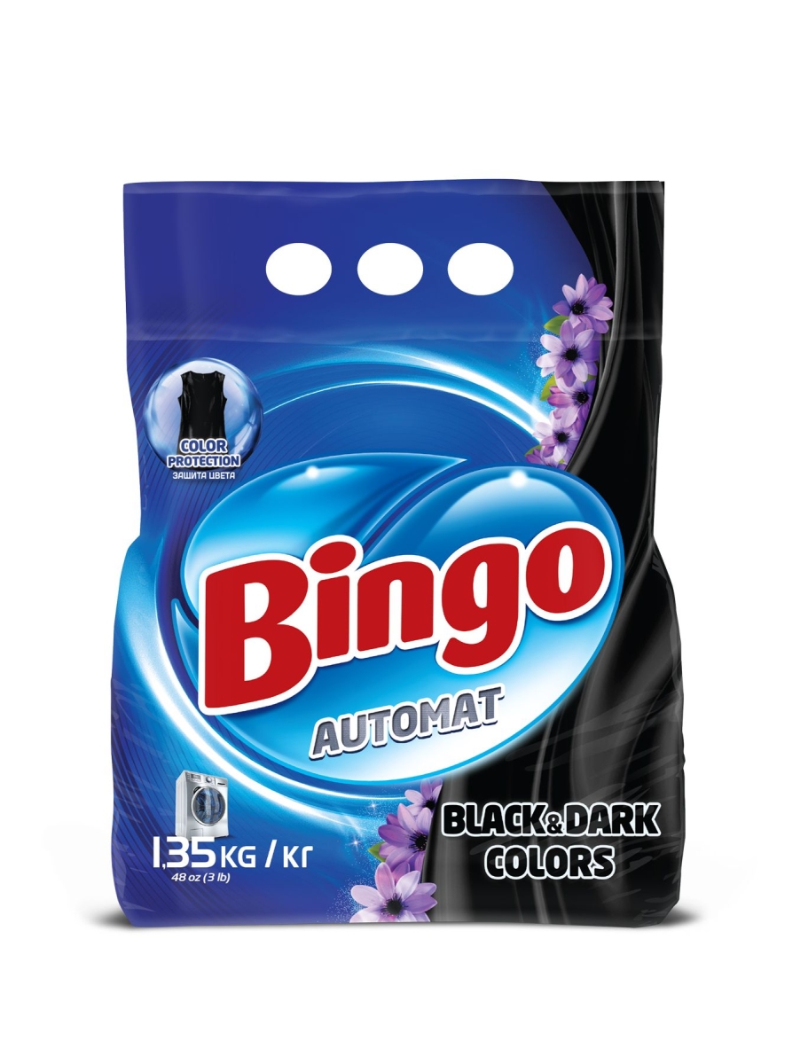 Bingo veļas pulveris tumšām un krāsainām drēbēm