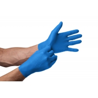 MERCATOR Gogrip Blue — синие, прочные нитриловые перчатки с 3D текстурой - 2