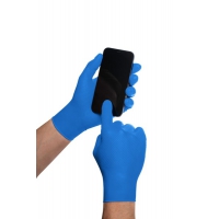 MERCATOR Gogrip Blue — синие, прочные нитриловые перчатки с 3D текстурой - 3