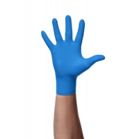 MERCATOR Gogrip Blue — синие, прочные нитриловые перчатки с 3D текстурой - 4