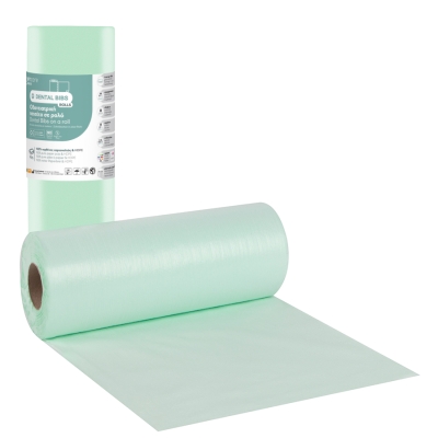 Zobārstniecības priekšautiņi rullī Soft Care 29 x 38 cm zaļi (132 gab.)