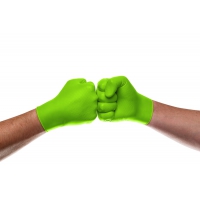 MERCATOR Gogrip Green – зеленые и прочные нитриловые перчатки с 3D текстурой - 2