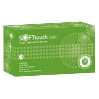 Виниловые перчатки Soft Care FORTE - Белые с пудрой (100 шт.) - 2