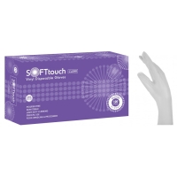 Виниловые перчатки Soft Care ICE - Белые без пудры (100 шт.) - 2