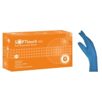 Перчатки Vinyl Soft Care INDIGO без пудры - Синие (100 шт.) - 2