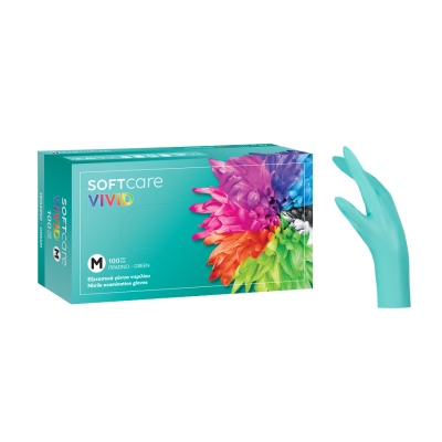 Soft Care Vivid nitrila cimdi - zaļi (100 gab.)