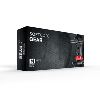 Nitrila cimdi Soft Care Gear - melni (100 gab.)