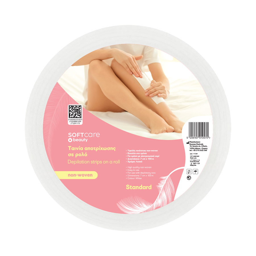 Depilācijas rullis Soft Care Standard neausts audums, 7 cm x 100 m
